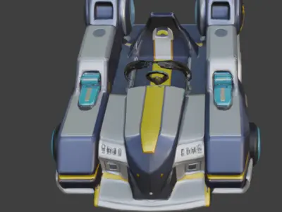 Racing Car High-Quality Game-Ready 3D Model with PBR Textures Low-poly 3D model