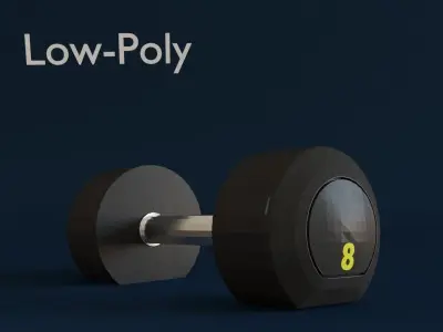Dumbell - Unique design Free low-poly 3D model