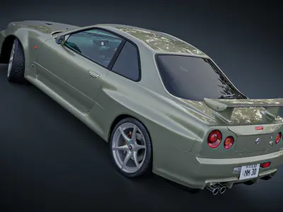 Nissan Skyline GTR R34 V - Spec II 3D model