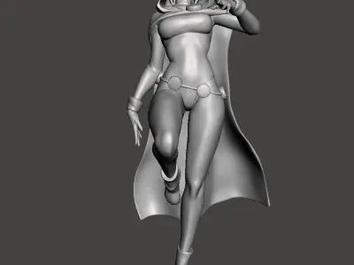 raven girl 3d model  3D print model