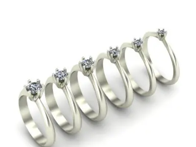 Engagement Ring Classic 3D print model