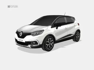 Renault Captur 2018 Low-poly 3D model