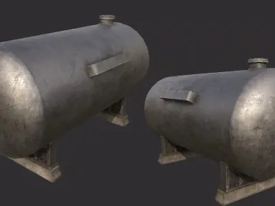 Gas Tank PBR Low-poly 3D model