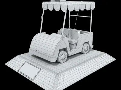 Gravity Falls Golf Car 3D model