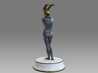 Zodiac Sign Female Capricorn Low-poly 3D model