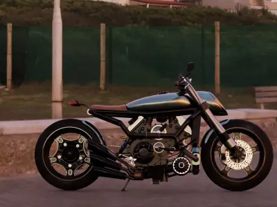 Cafe Racer Motorbike motoratti 3D model