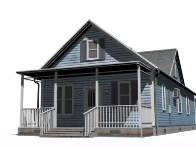 House Low-poly 3D model 12