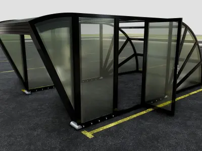 Opening And Closes Carport 3D model