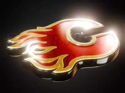 Calgary Flames logo - Cinematic - 3D print 3D model