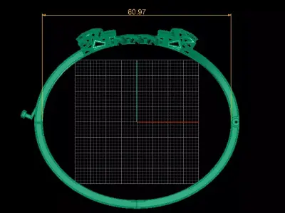 Geometric Link Gold Bracelet 3D print model