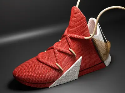 Nike Shoe - Red 3D model