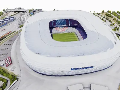 Allianz Arena-Bayern Munich Low-poly 3D model
