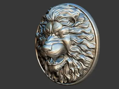 Lion Face design Shield 3D print model