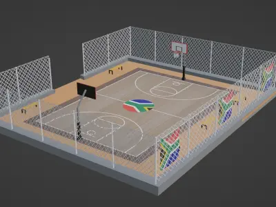 Basketball Stadium - South Africa Low-poly 3D model