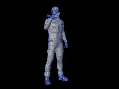 Survivor Game Character ready for Unreal Engine 4 26 Low-poly 3D model