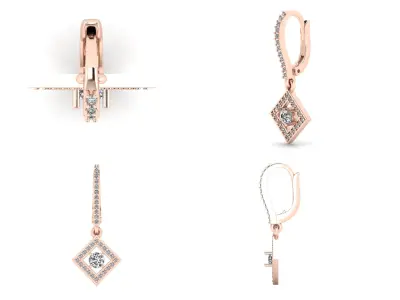 Earrings bi 9 3D print model