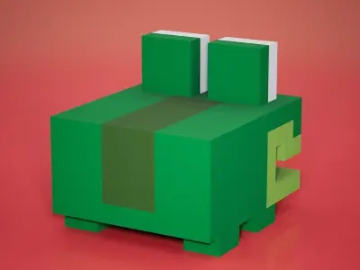 Voxel - Tree Frog Low-poly 3D model