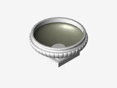 Large Fluted Planter Free 3D model