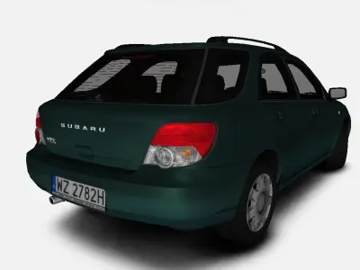 Subaru Impreza GGB Wagon 16TS AWD EU-Spec 2005 Gameready Low-poly 3D model