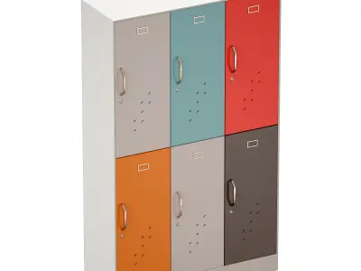 Sports locker for changing room 3D model