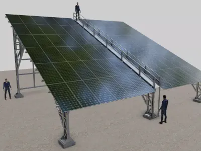 Solar Panel Steel Construction Type 17 3D model