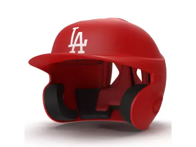 Batting Helmet LA 3D model