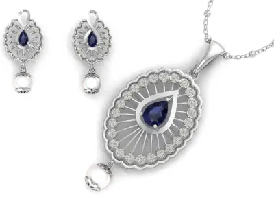 Pendant Necklace 3D print model 9