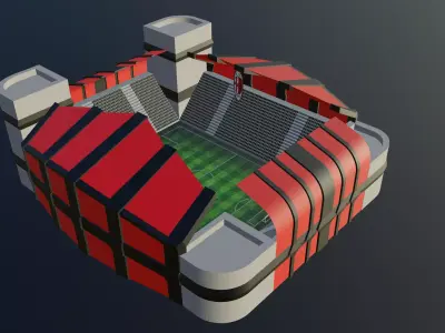 Football Stadium - Milan Low-poly 3D model