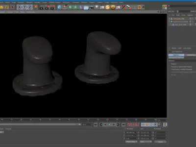 Iron pole ship Low-poly 3D model