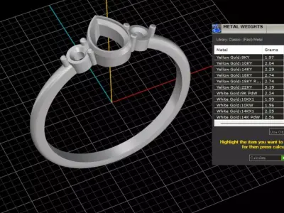 ring woman  3D print model 47
