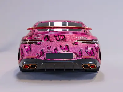 butterfly Mercedes AMG GT 63 S luxury 3D model