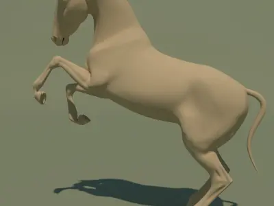 Animated Horse 10 colours 3D model