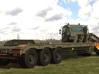 JGSDF type 73 extra-large type semitrailer 3D model