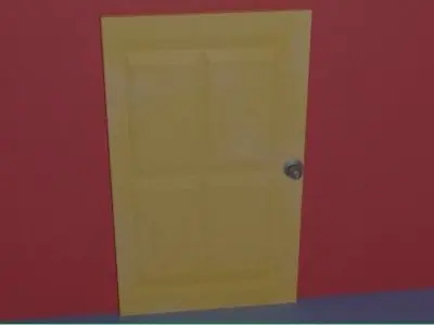 Free 3D door model Unity Blender Maya Unreal Engine 4 Free low-poly 3D model