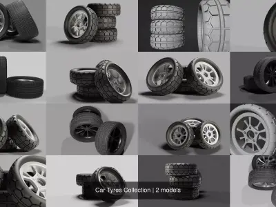 Car Tyres Collection 3D Model Pack