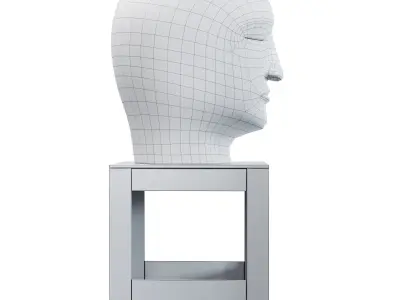 Jun Kaneko Head Sculpture 3D model