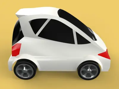 GENERAL CARTOON STYLIZED CITY CAR UNBRANDED 3D model