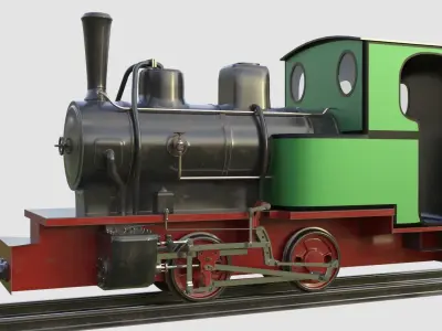 Steam locomotive 3D model by e1413