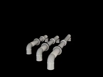 PBR Industrial Gas Pipes m5 3D model
