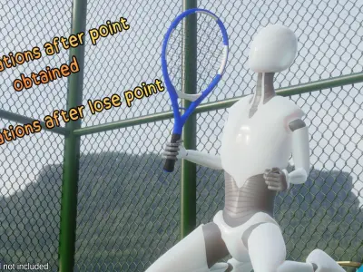 Tenniswoman animations - Motion Cast01 Vol1 3D model