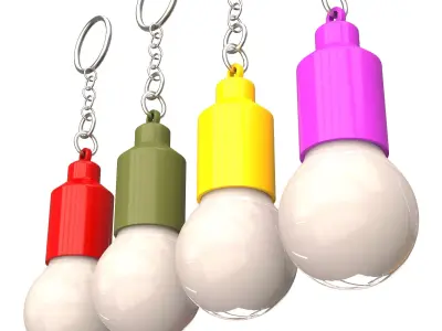 Festive Mini Pull Light Keychain 3D print model