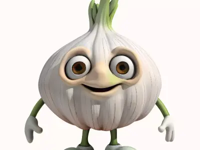 Garlic Character 3D model
