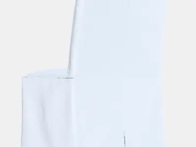 BERGMUND Chair with long cover 1 Low-poly 3D model