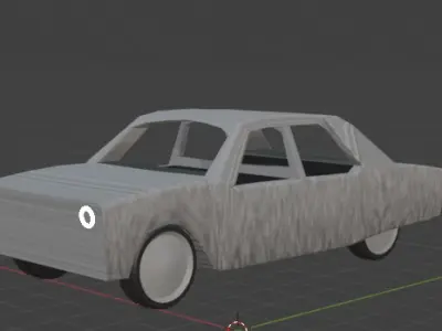 concept car concept based on Volga 24 with redesigned design 3D model