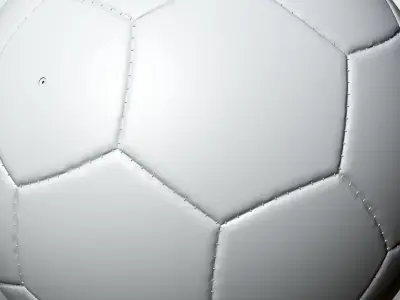 Realistic Football Soccer Ball with Stitches and Design Zones 3D model