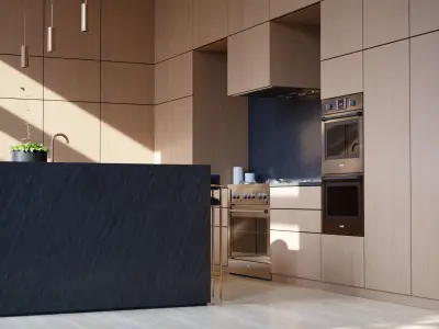 Luxury Modern Kitchen - Blender edition 3D model