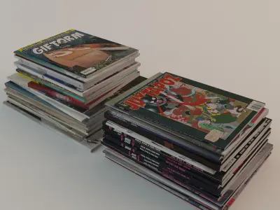 Magazines 46 pcs 3D model