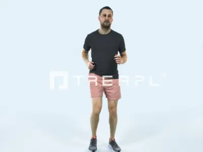 Portrait 07F Running Jogging Football Sports Man Low-poly 3D model purchase