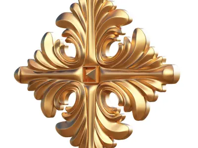 Rosette Ornament Decoration CNC  Low-poly 3D model