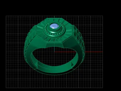 Print Ready STL 3DM  Gents Rings Diamond Men Ring  3D print model purchase
